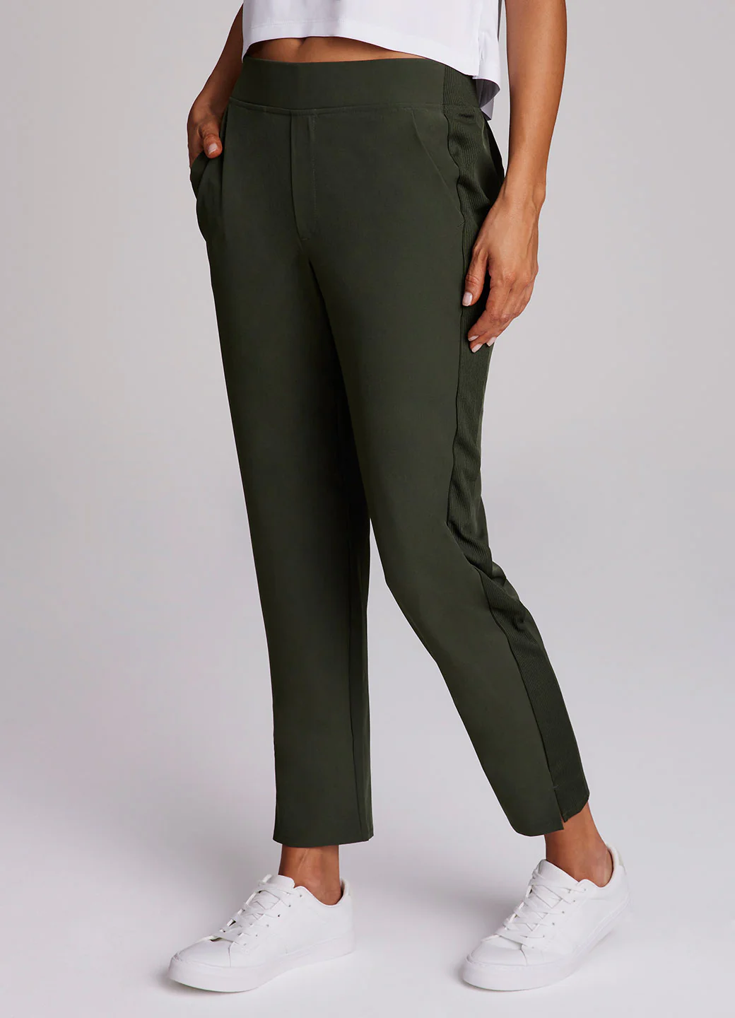 City Stretch Ribbed Ankle Pant - Image 4