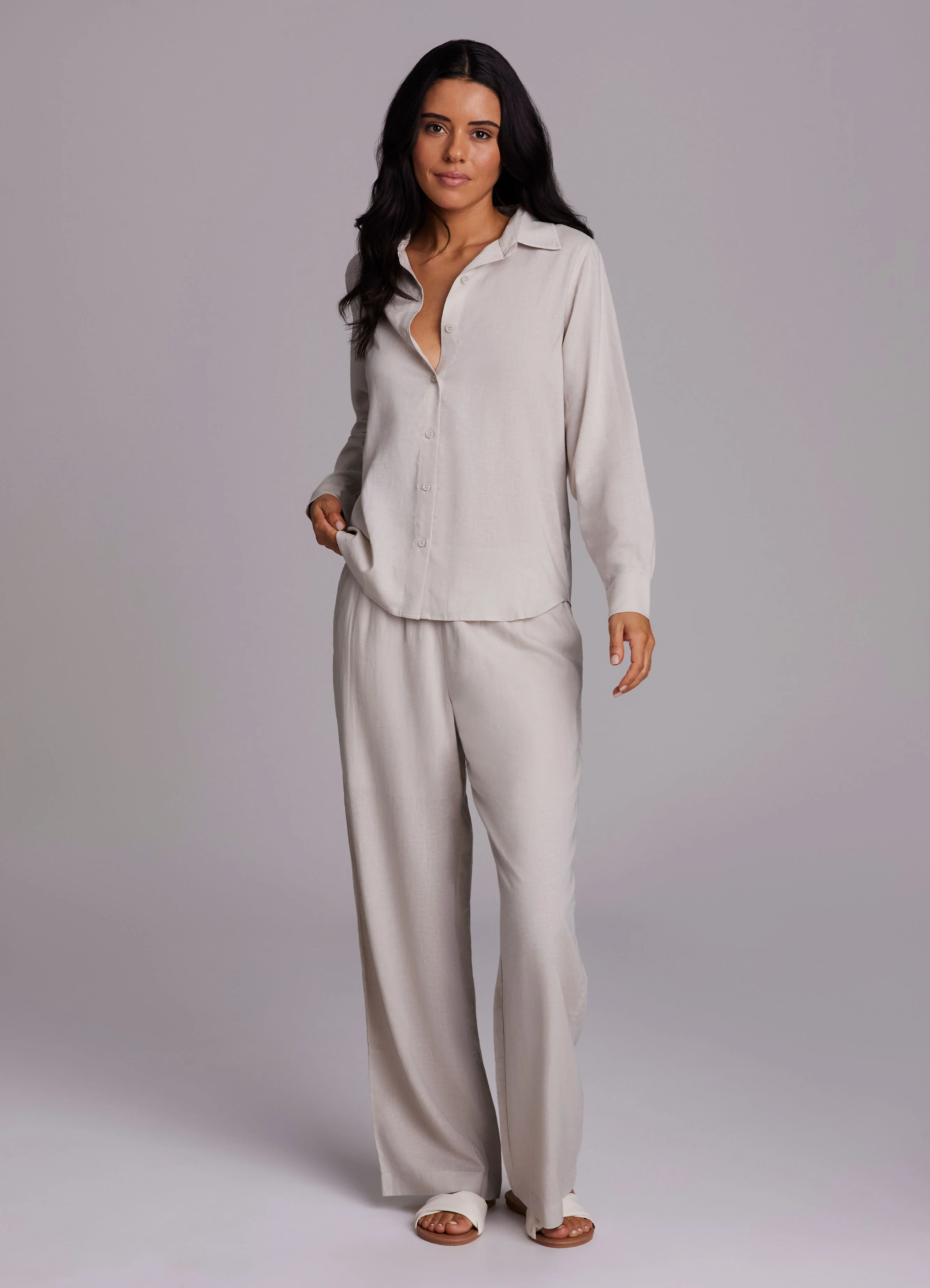 Laidback Linen Button Down Shirt - Image 35
