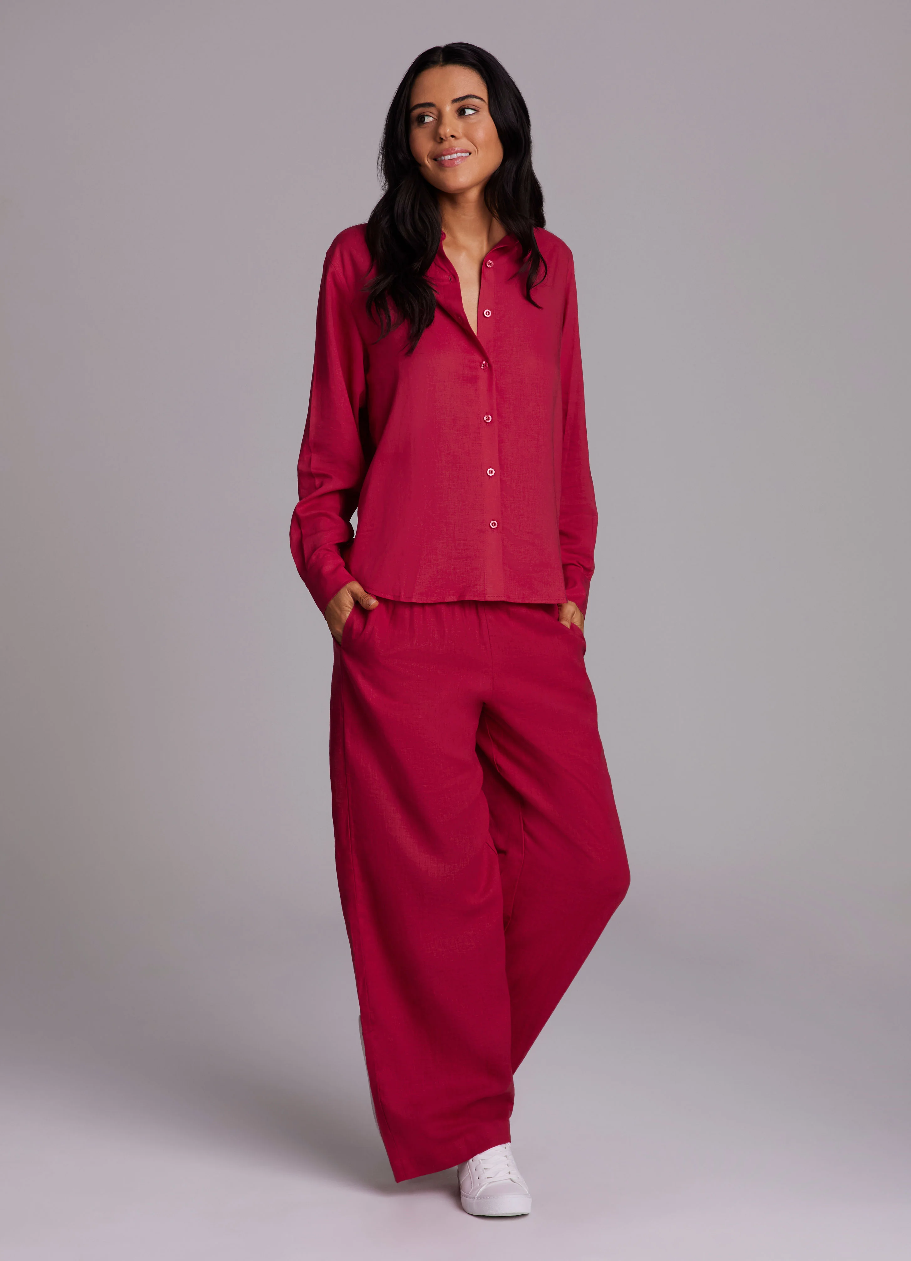 Laidback Linen Button Down Shirt - Image 36