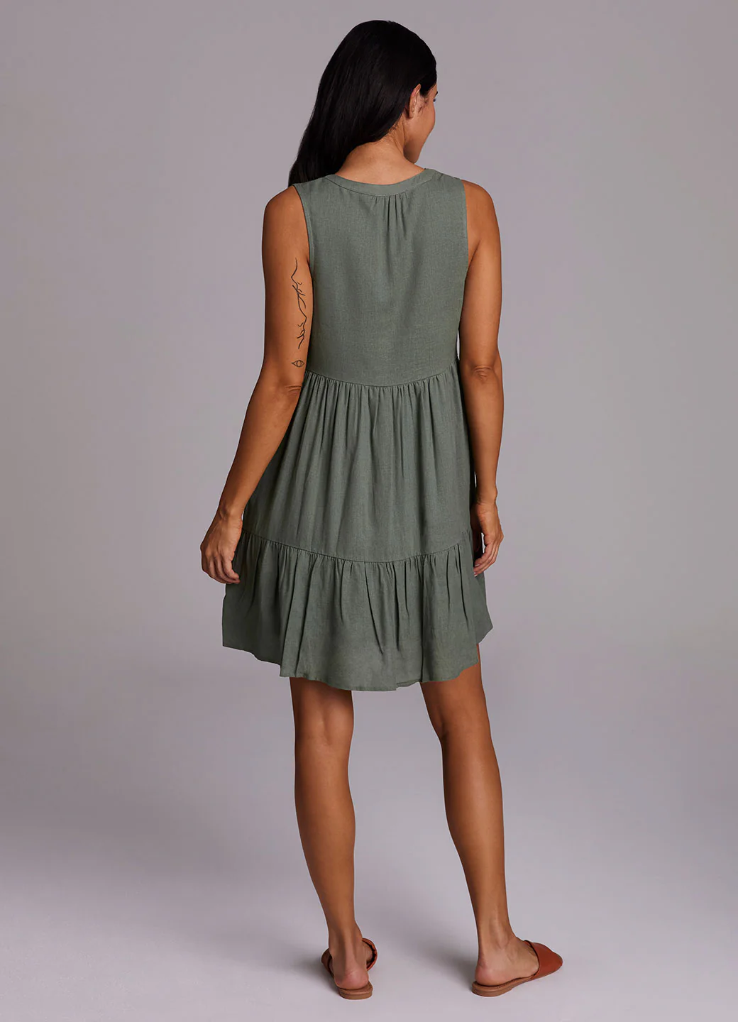 Laidback Linen Popover Dress - Image 9