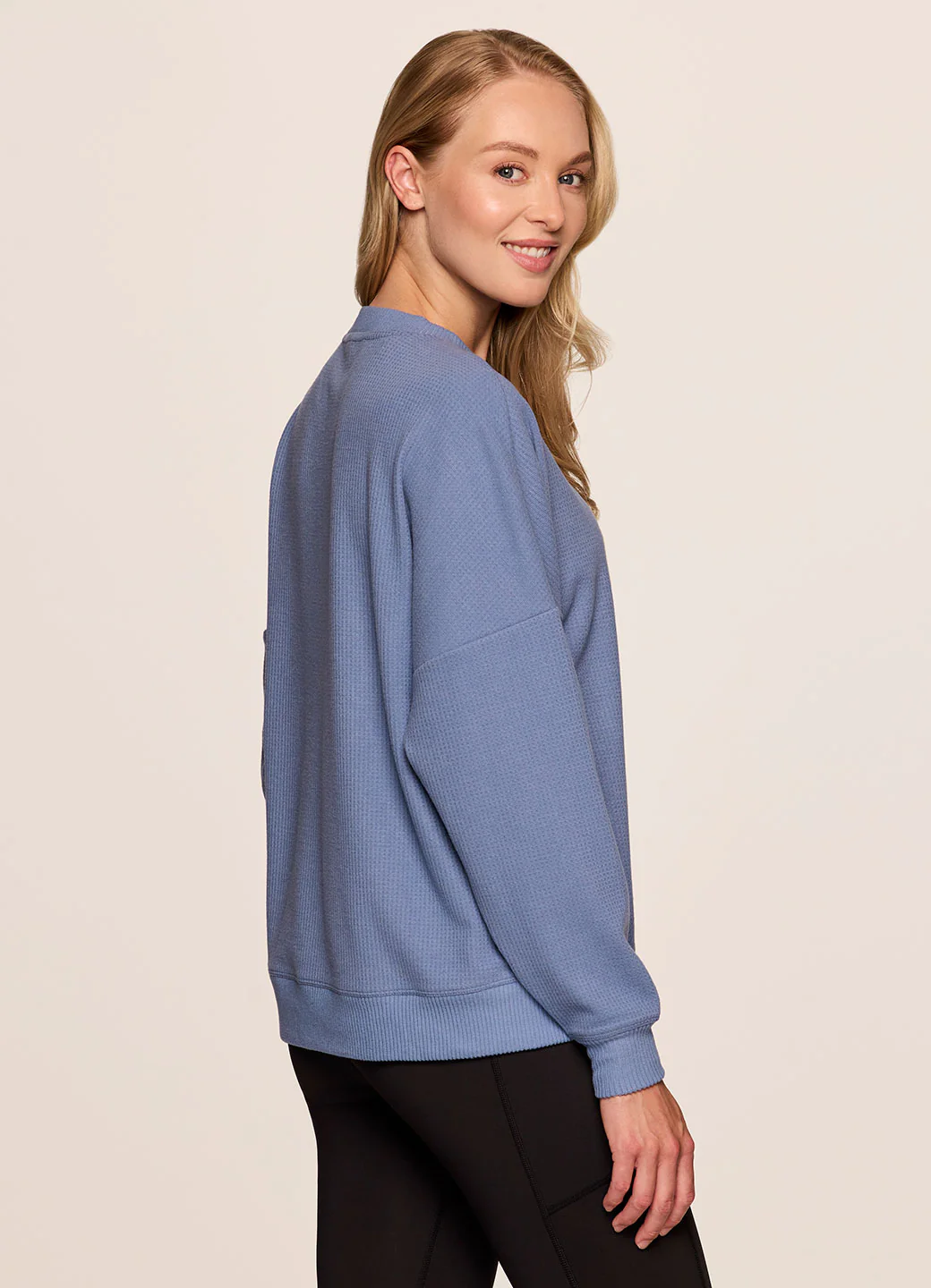 Off Days Relaxed Waffle Knit Sweatshirt - Image 14