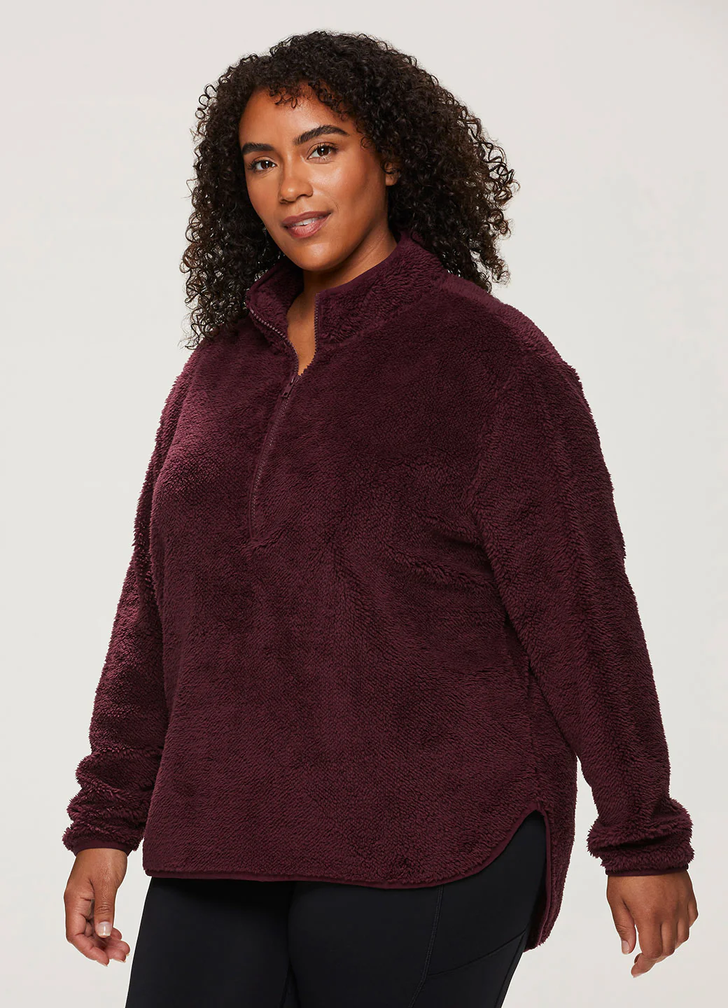 Plus Dylan 1/4 Zip Sherpa Pullover - Image 3