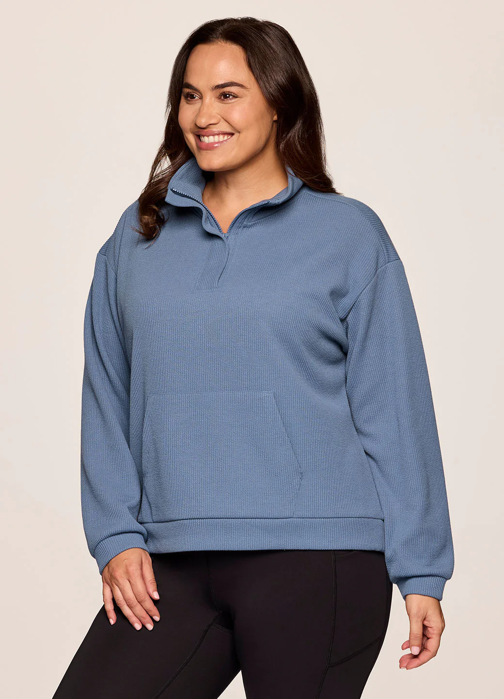 Plus Harbor Ribbed 1/4 Zip - Image 4