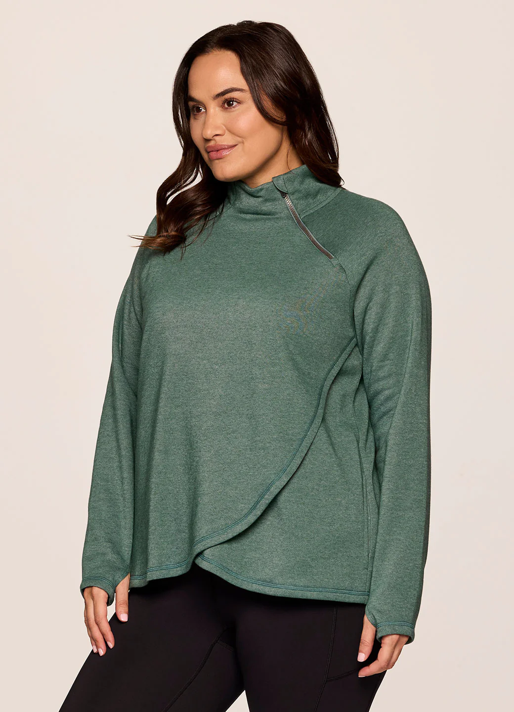Plus Prime Ready To Roll Fleece Zip Mock Neck Pullover - Image 14