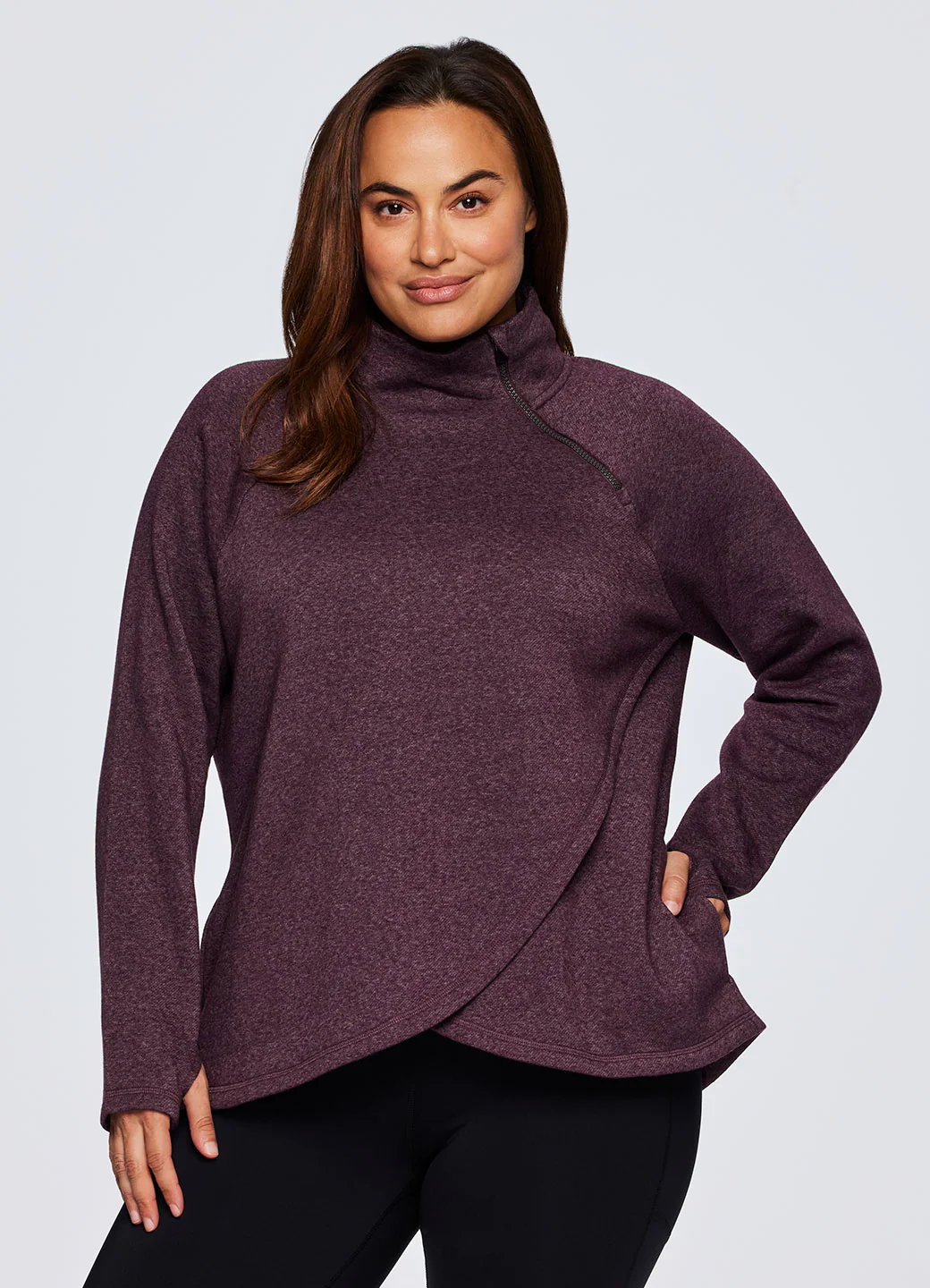 Plus Prime Ready To Roll Fleece Zip Mock Neck Pullover - Image 17