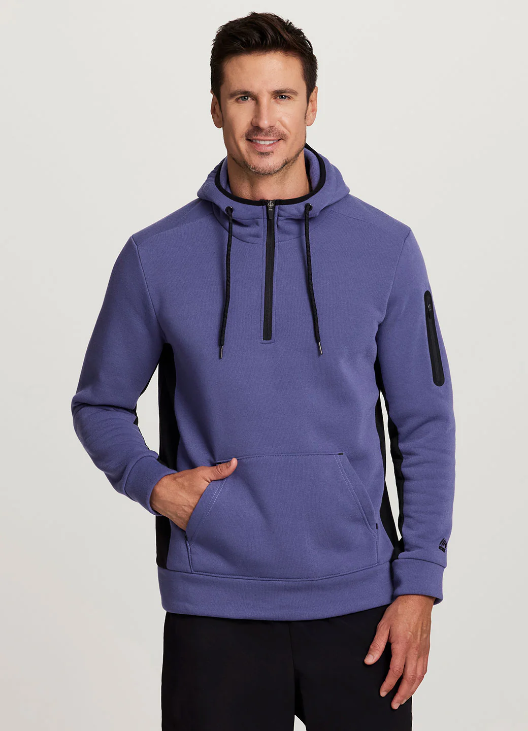 Prime Contrast Quarter Zip Fleece Sweatshirt - Image 11