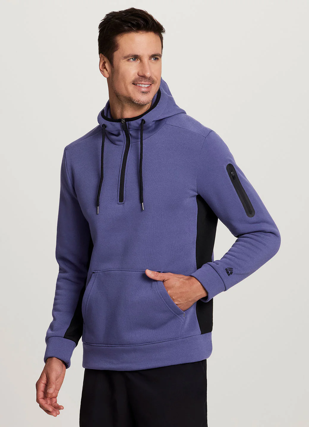 Prime Contrast Quarter Zip Fleece Sweatshirt - Image 13