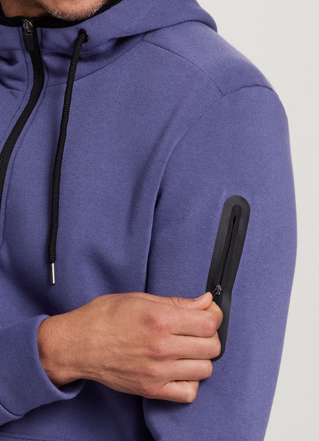Prime Contrast Quarter Zip Fleece Sweatshirt - Image 14