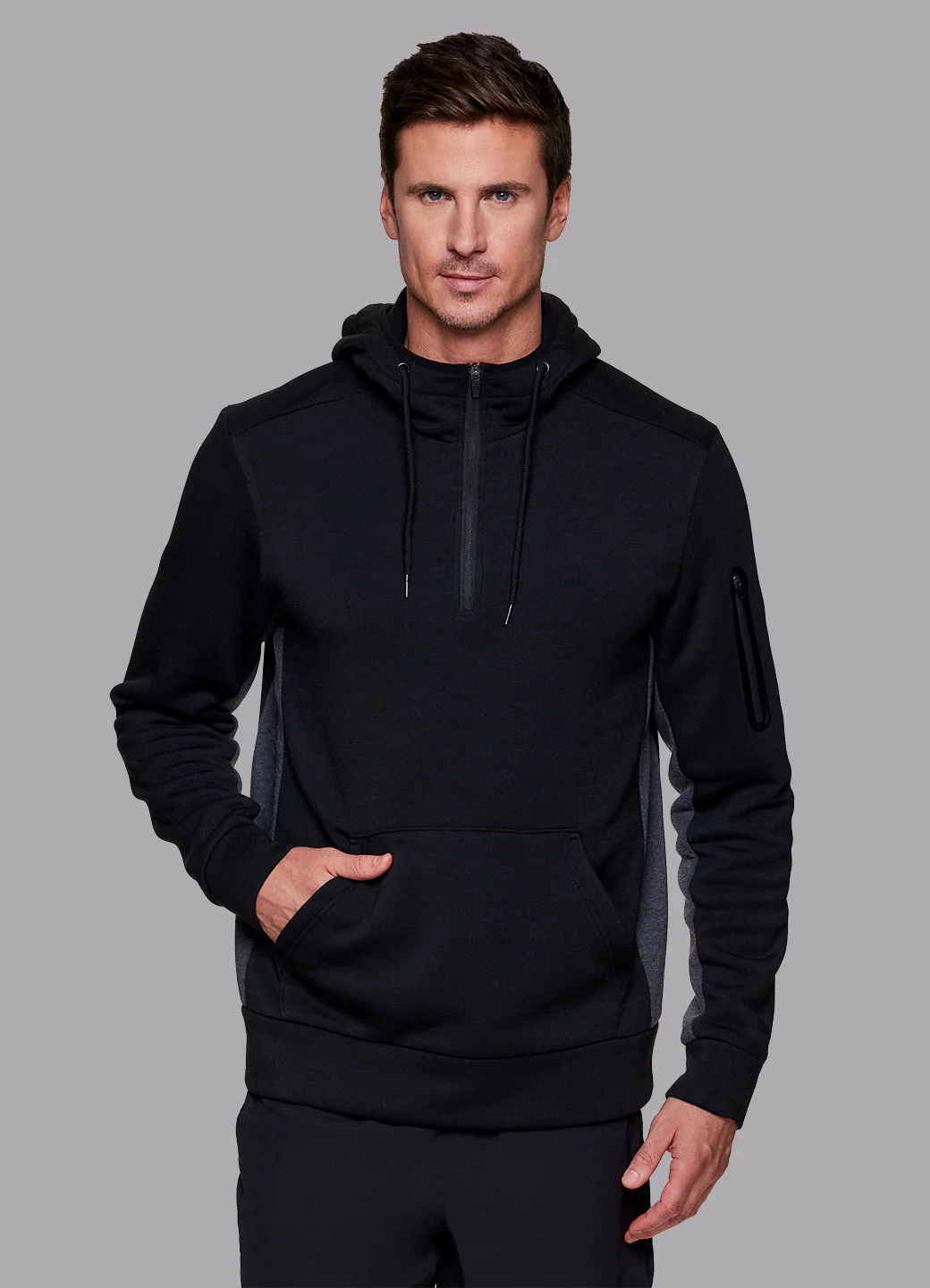 Prime Contrast Quarter Zip Fleece Sweatshirt - Image 19