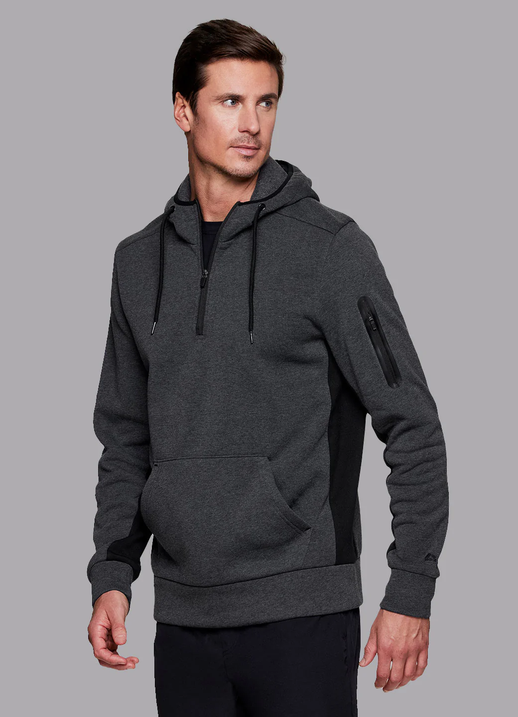 Prime Contrast Quarter Zip Fleece Sweatshirt - Image 23