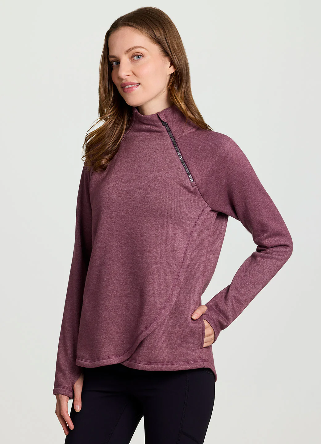 Prime Ready To Roll Fleece Zip Mock Neck Pullover - Image 43