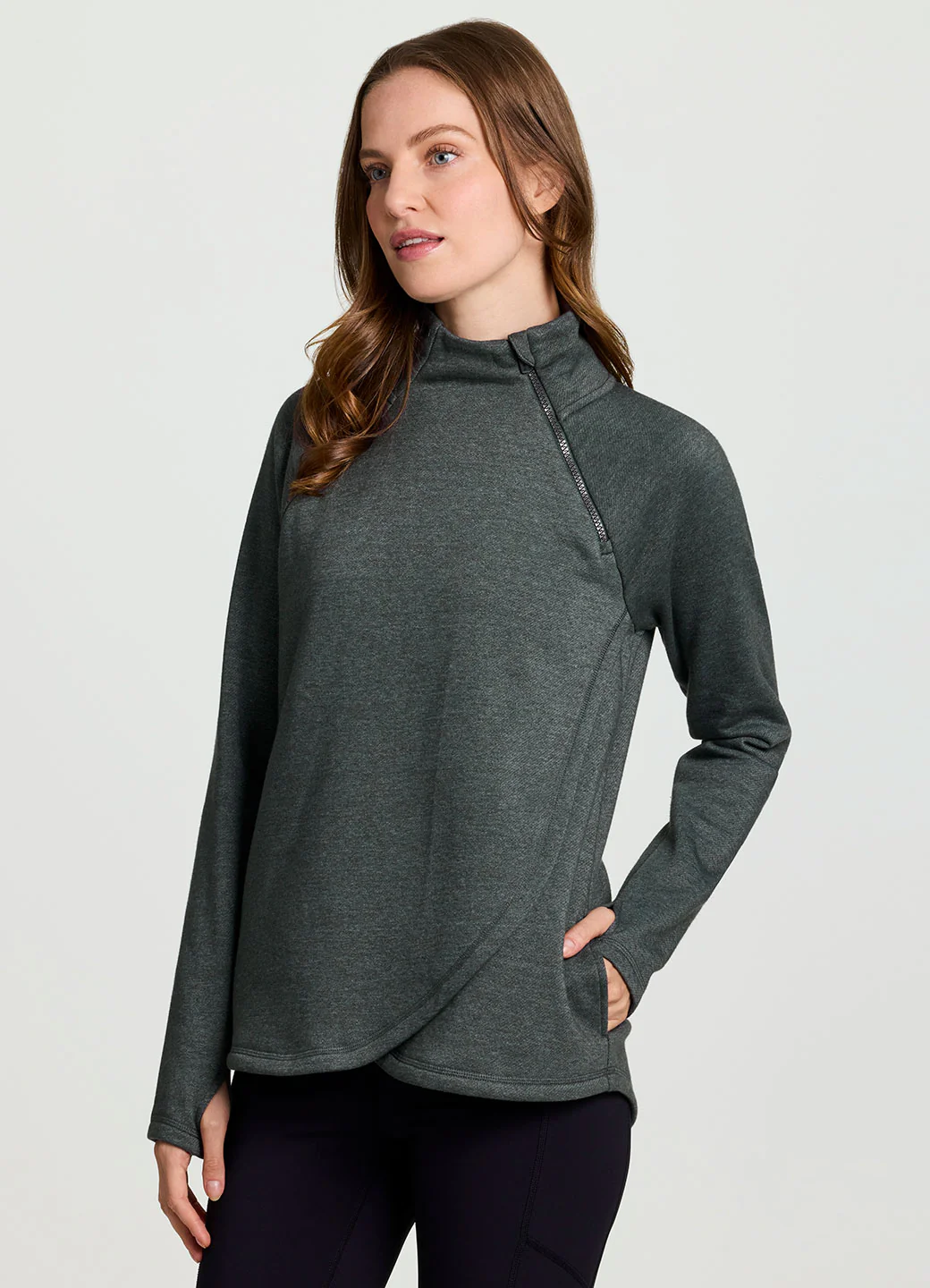 Prime Ready To Roll Fleece Zip Mock Neck Pullover - Image 58